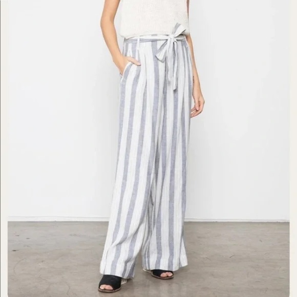 Rails Jess Laguna Striped Linen Blended Pants Large - Picture 1 of 12